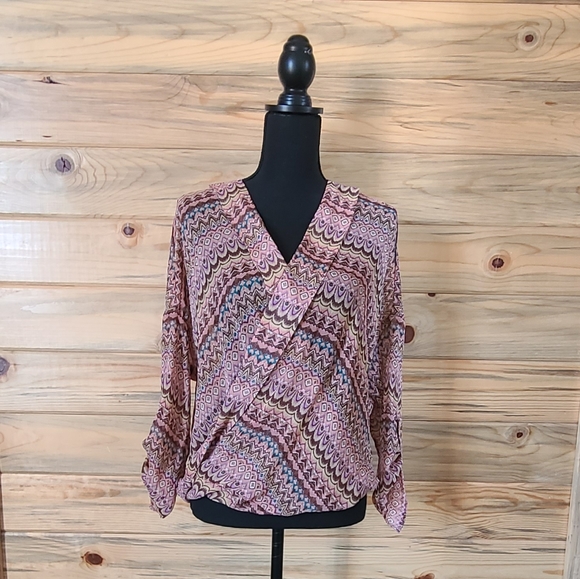 About A Girl Tops - About A Girl Ladies Sheer Blouse Size Large NWT